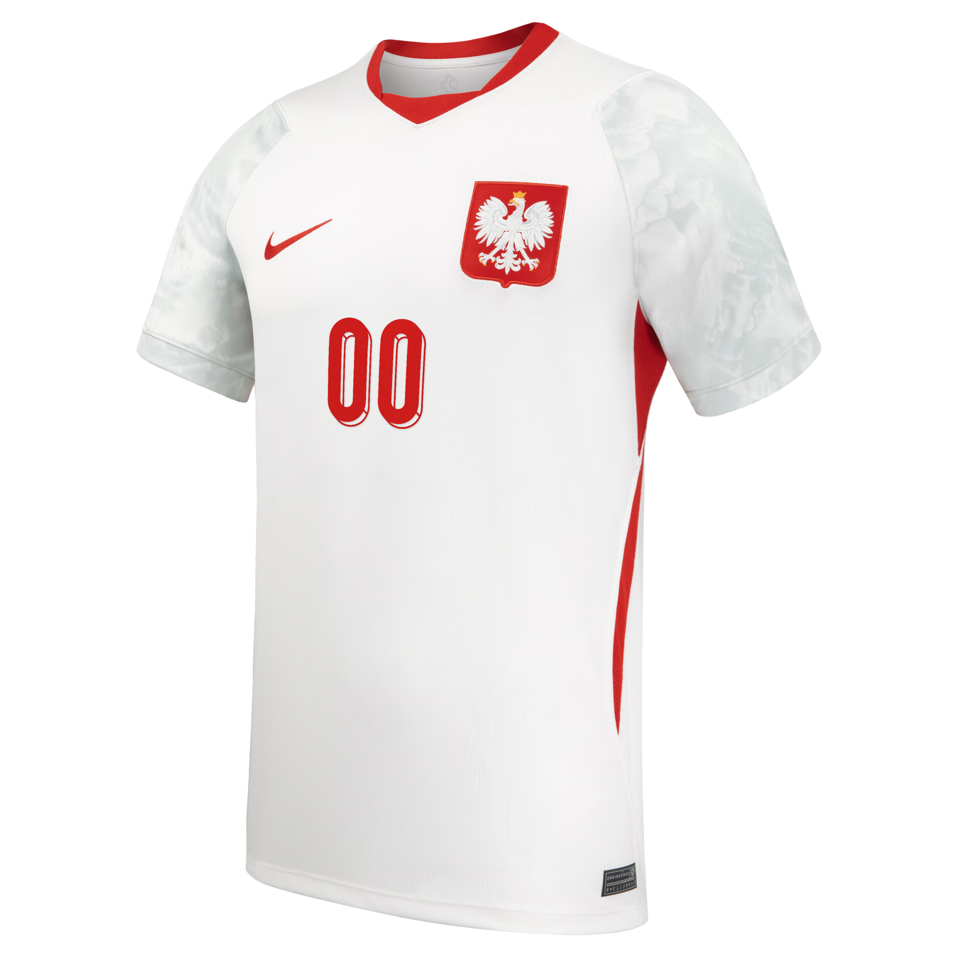 Official Poland National Team Nike 2026 Home Stadium Replica Custom Jersey - White - Jersey Teams World