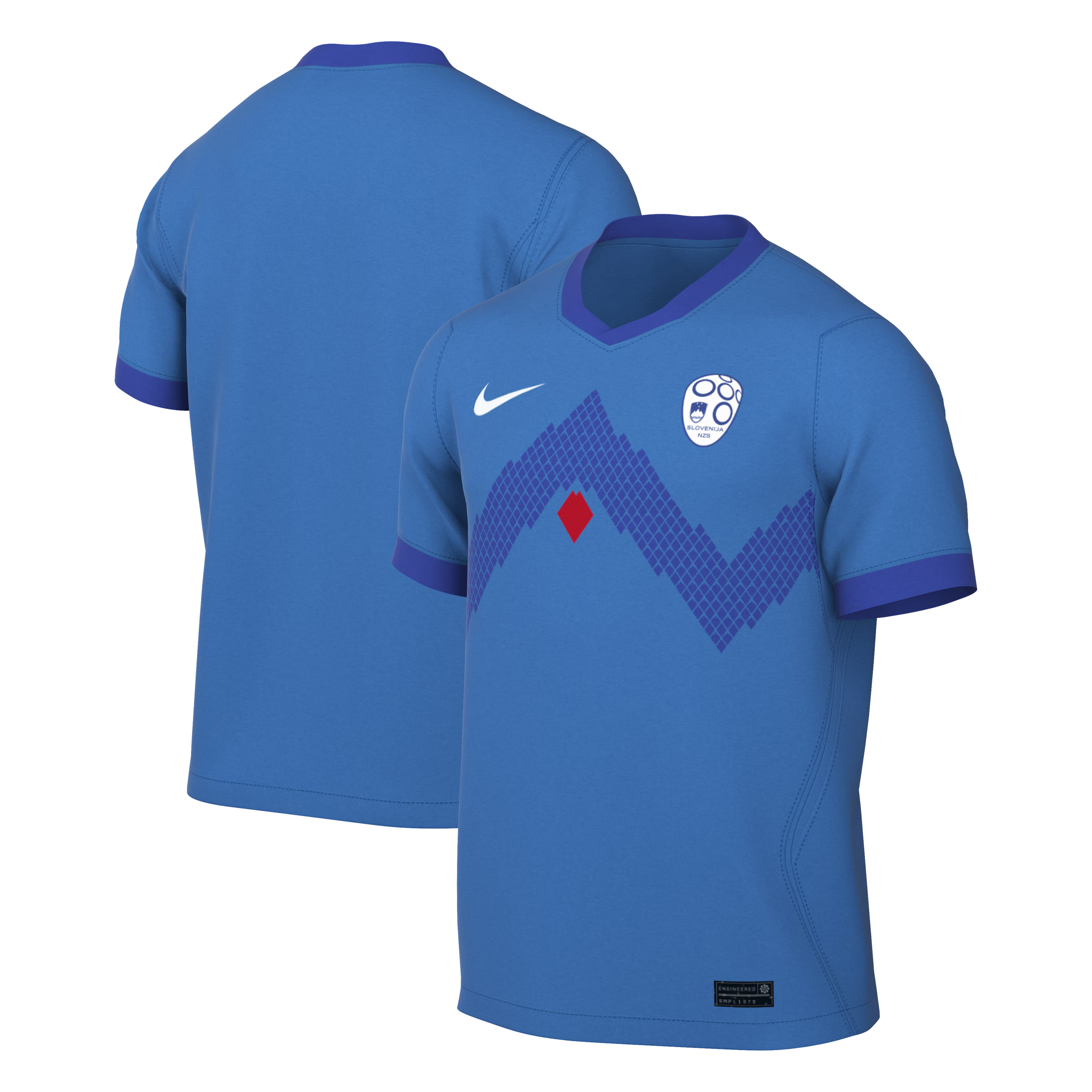 Official Slovenia National Team Nike 2026 Away Stadium Replica Jersey - Blue - Jersey Teams World