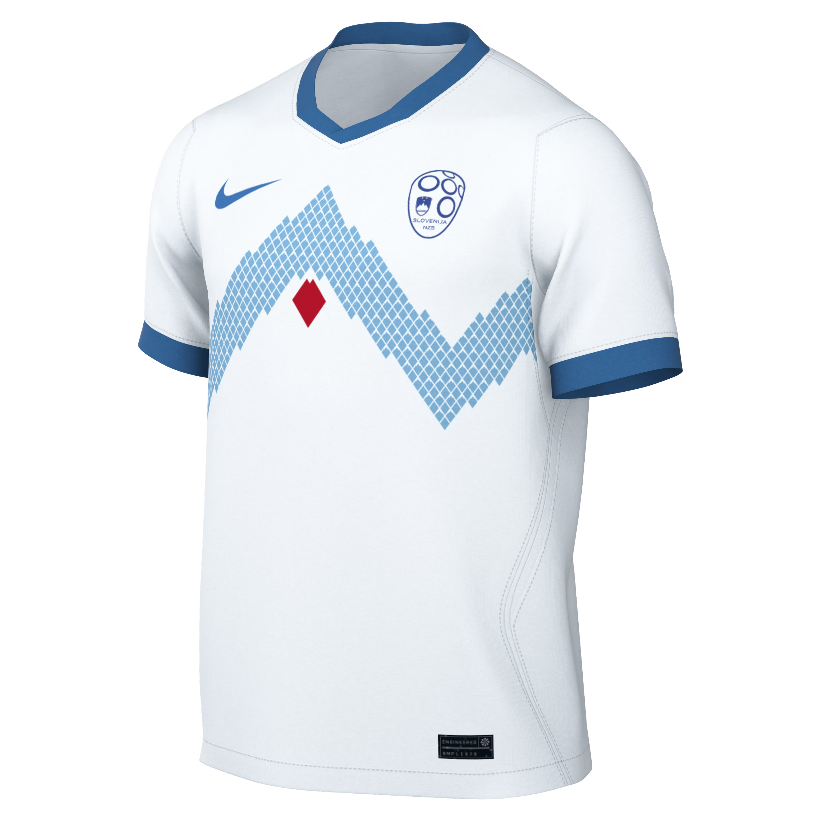 Official Slovenia National Team Nike 2026 Home Stadium Replica Jersey - White - Jersey Teams World