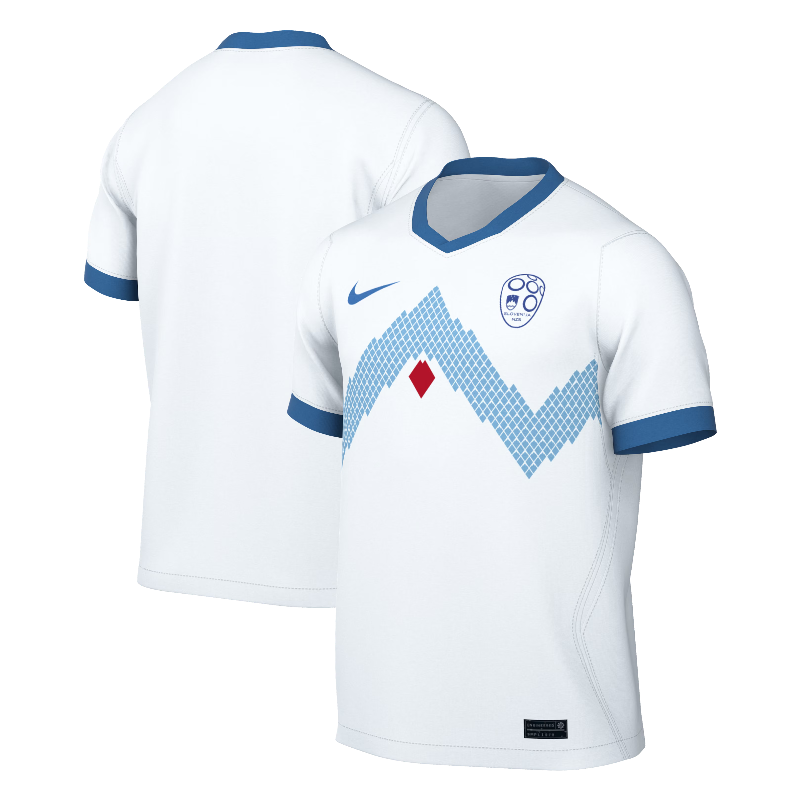 Official Slovenia National Team Nike 2026 Home Stadium Replica Jersey - White - Jersey Teams World