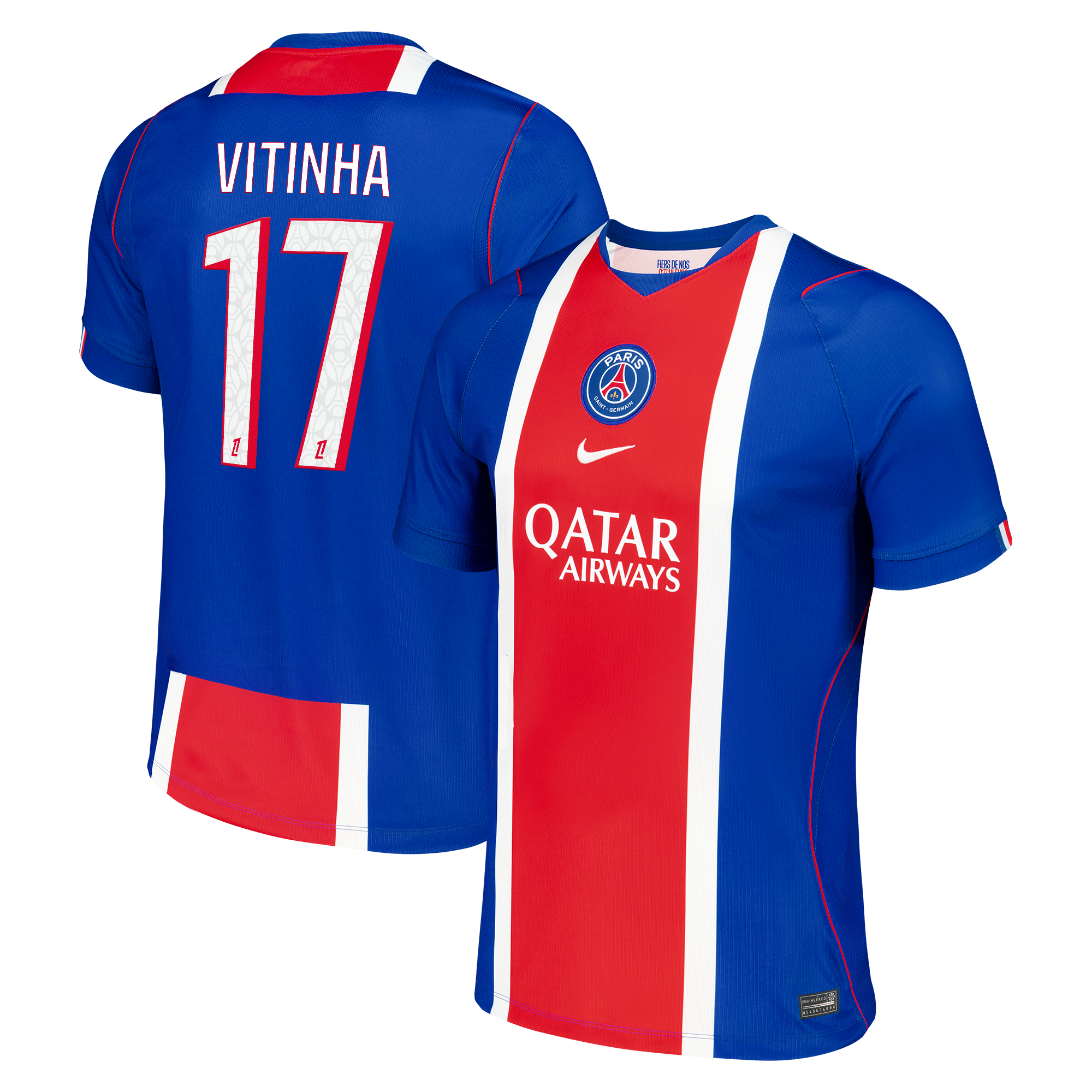 Official Vitinha Paris Saint-Germain Nike 2026/27 Home Stadium Replica Jersey - Blue - Jersey Teams World