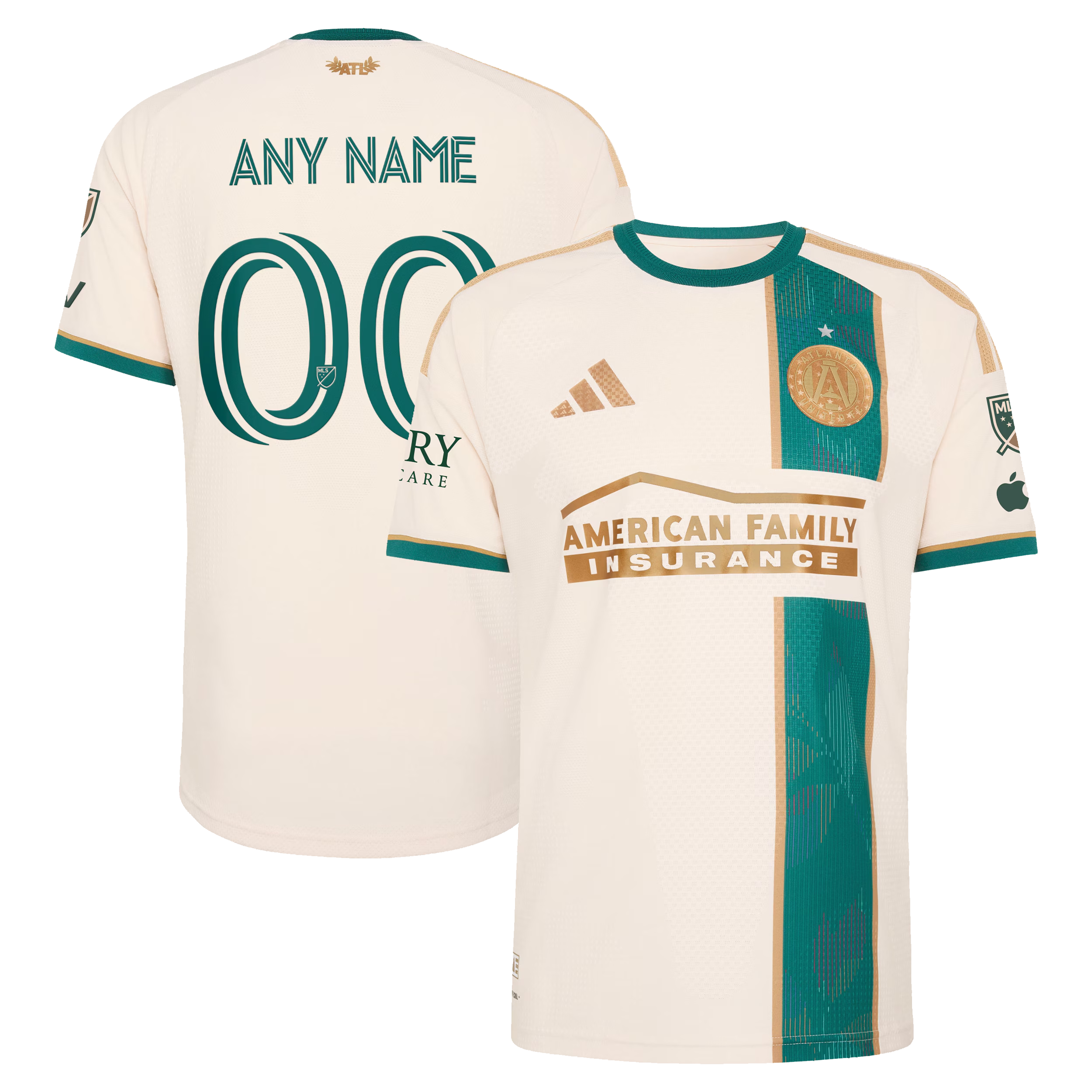 Official adidas Atlanta United FC 2026 Spirit Of '96 On-Field Patch Custom Jersey - Tan - Jersey Teams World