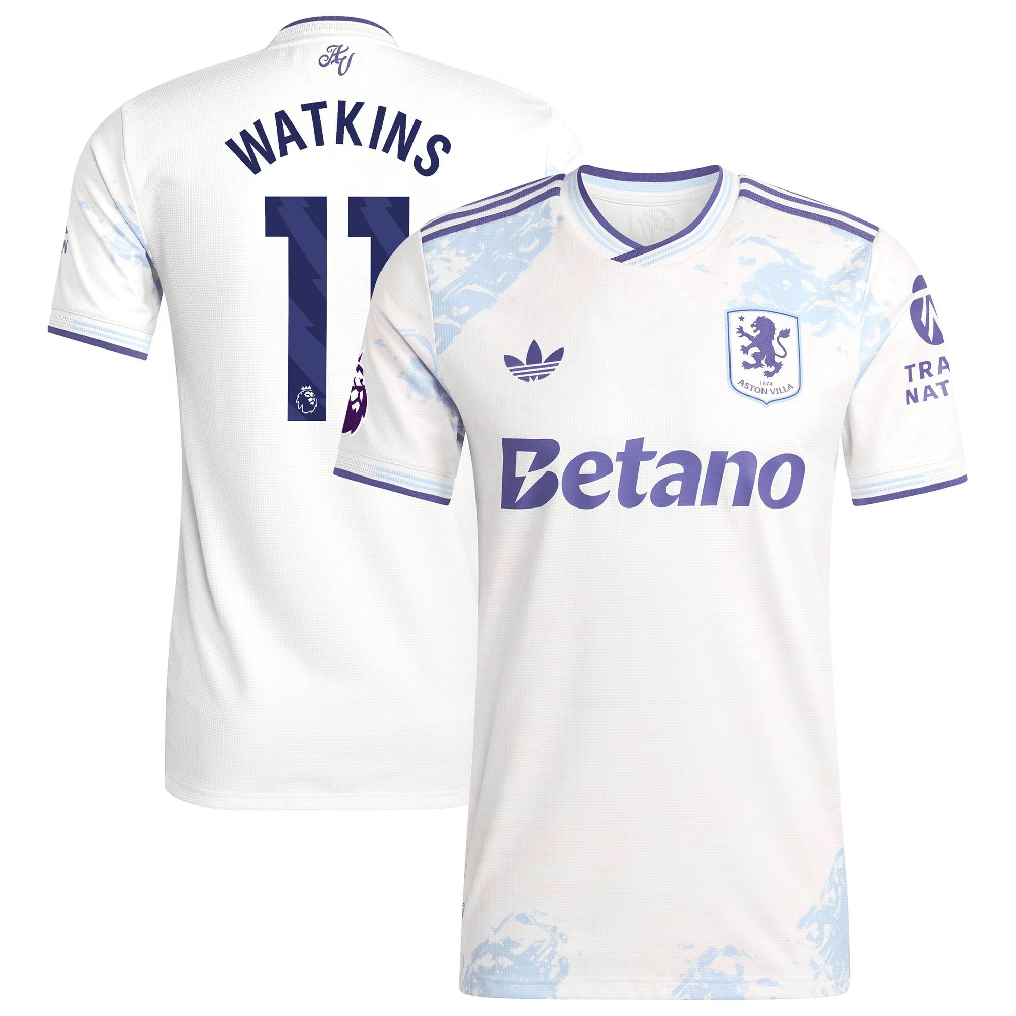 Ollie Watkins Aston Villa Selfika 2025/26 Third Player Jersey - White