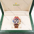 Selfika™ Daytona Rose Gold Rainbow Diamond Watch