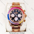Selfika™ Daytona Rose Gold Rainbow Diamond Watch