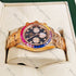 Selfika™ Daytona Rose Gold Rainbow Diamond Watch