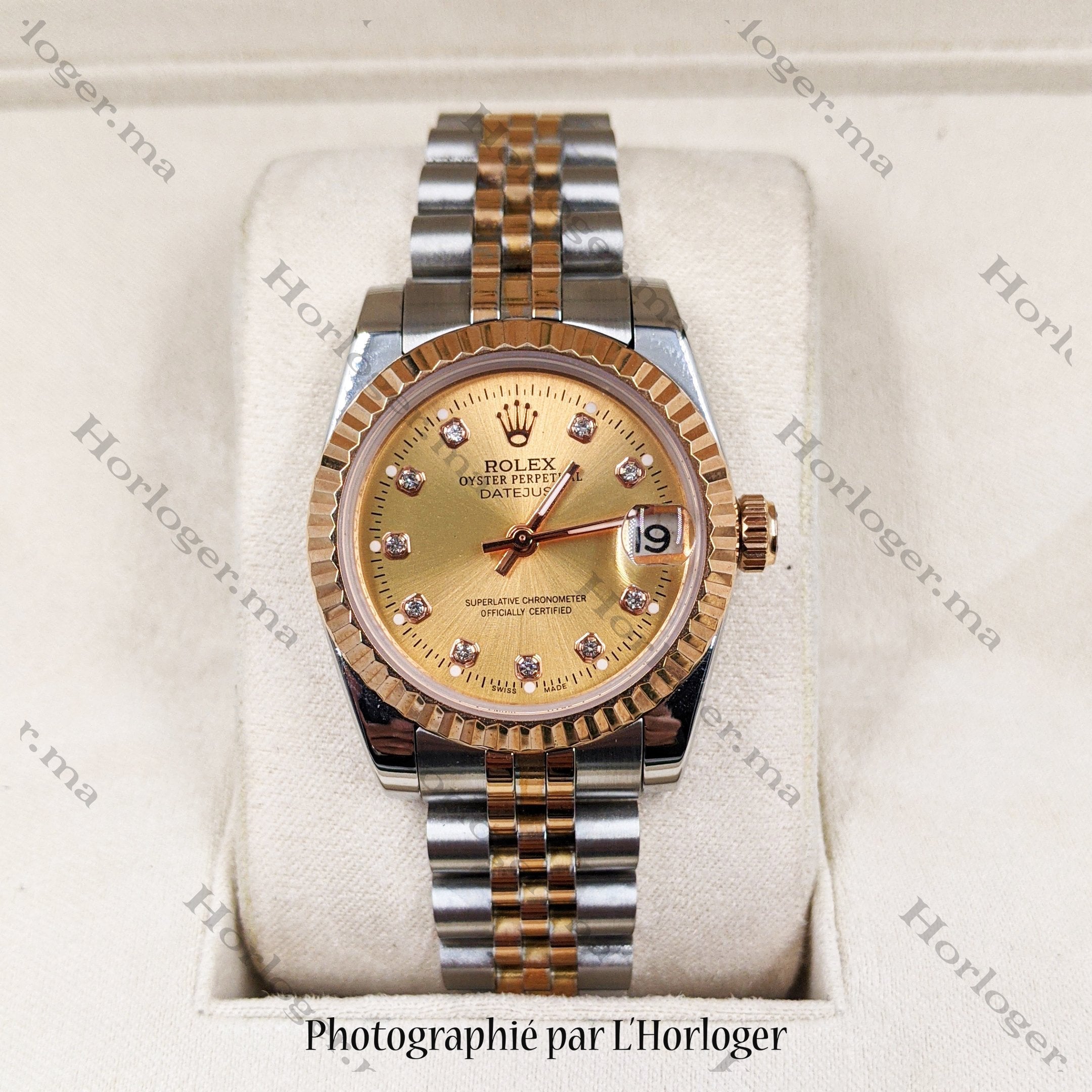 Selfika™ Women's Datejust Watch Champagne Dial 1.4 in