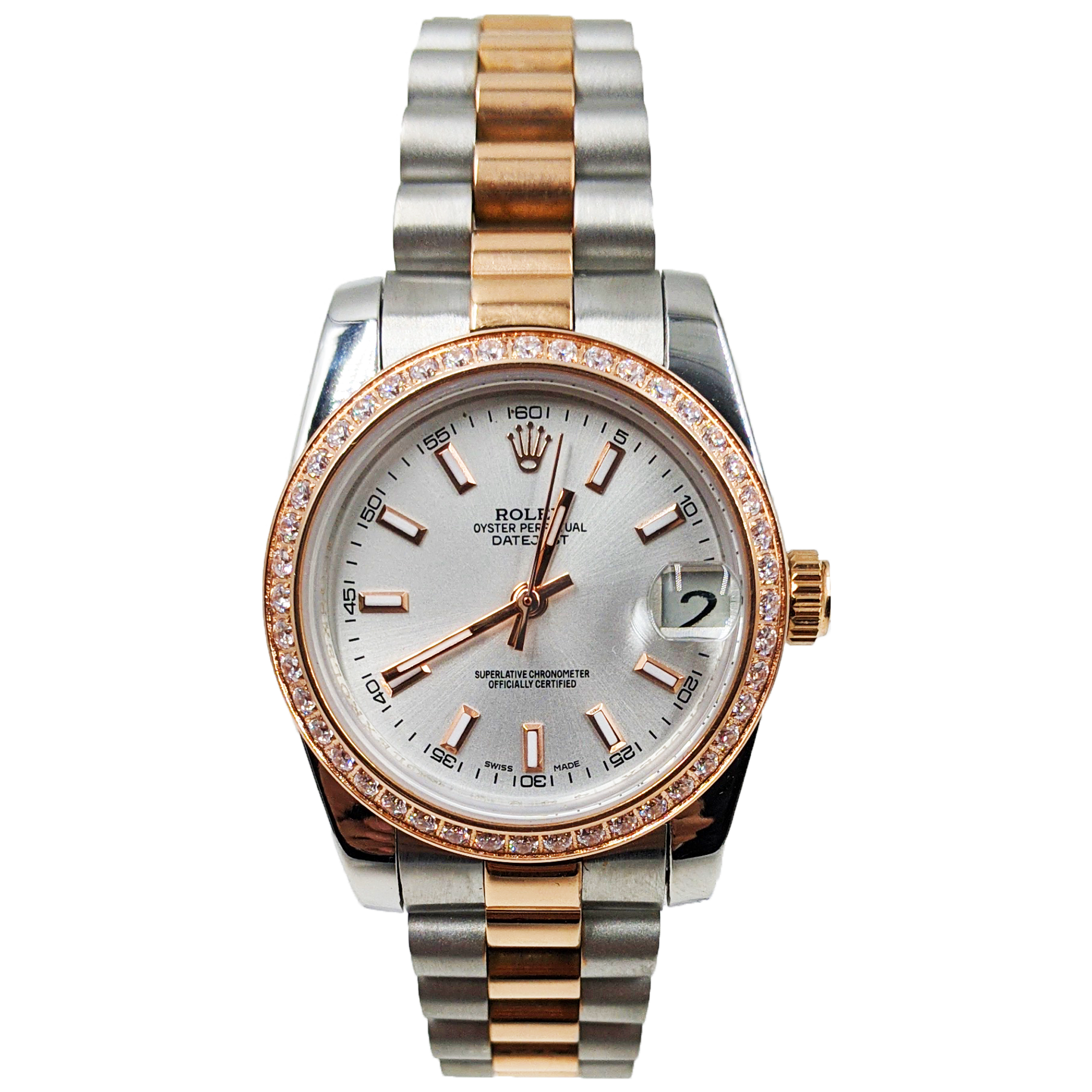 Selfika™ Women's Datejust 1.3 in Mother of Pearl Watch