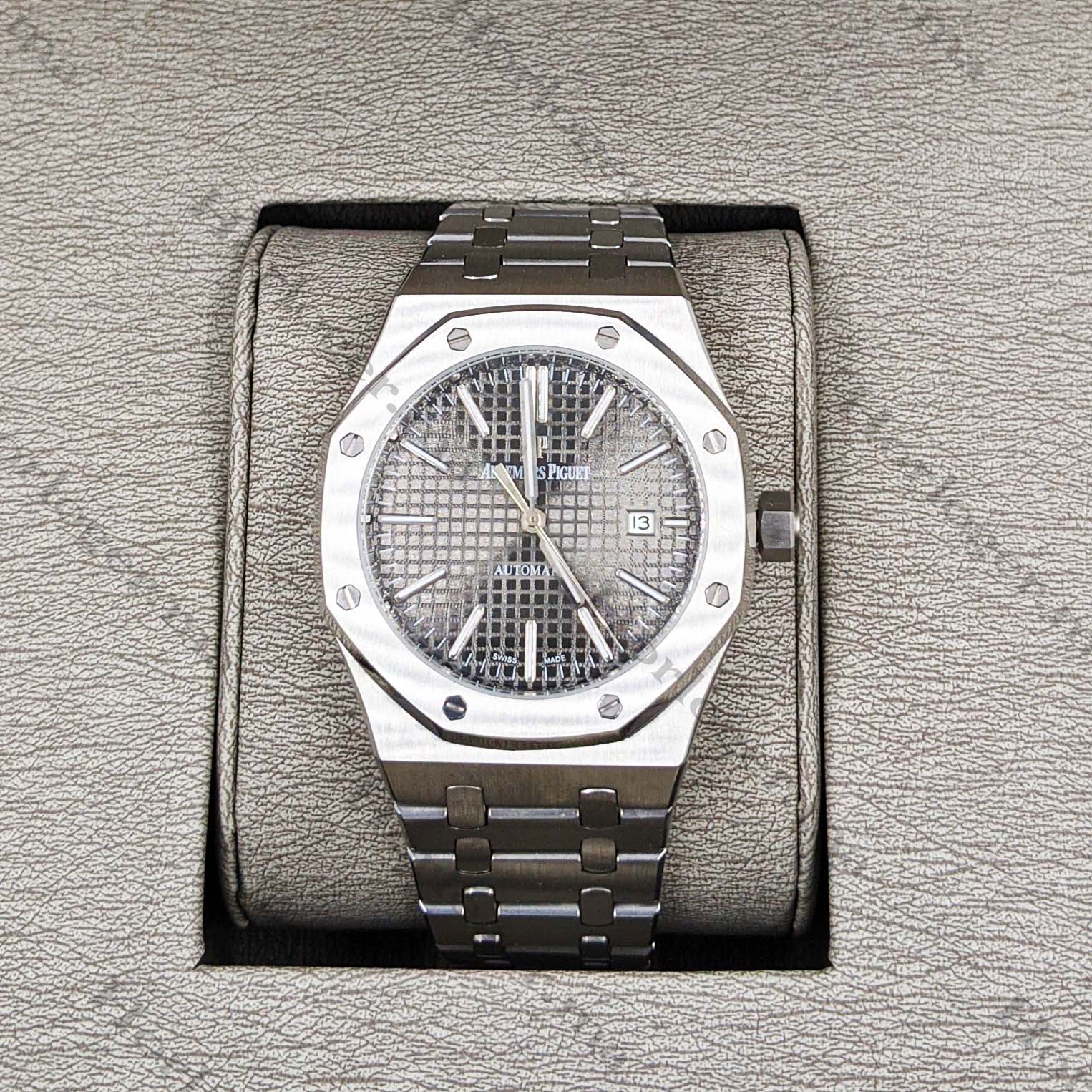 Selfika™ Men's Automatic Watch Grey Dial 1.6 in H57528