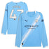 Phil Foden Manchester City Selfika 2025/26 Home Long Sleeve Player Jersey - Sky Blue