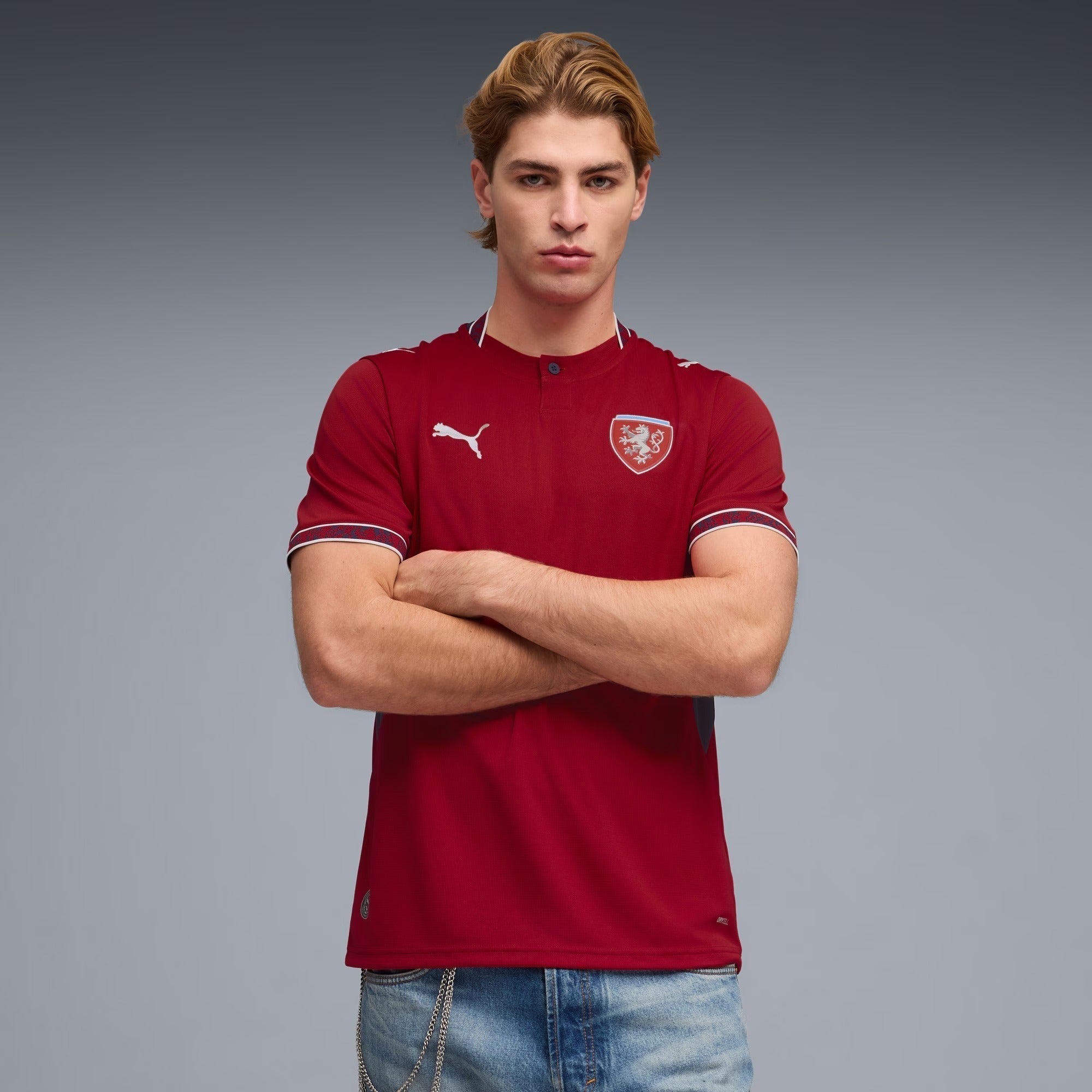 Puma Czech Republic National Team 2026 Home Supporter Edition Jersey – Red/Blue/White