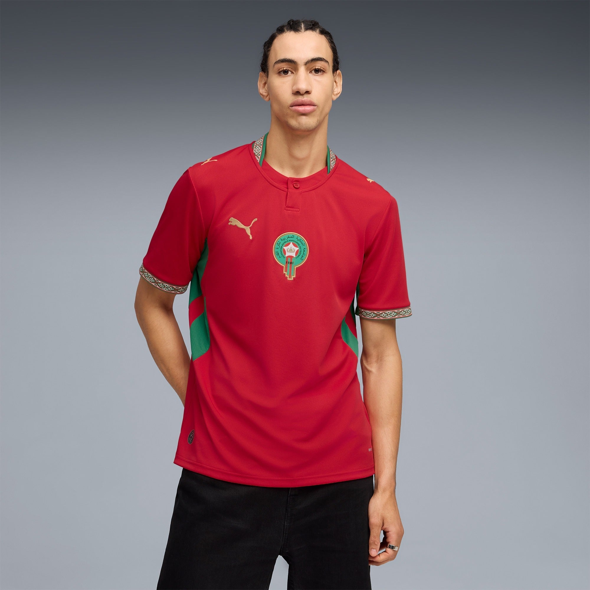 Puma Morocco National Team 2026 Home Jersey - Fast Red/Victory Gold - Jersey Teams World