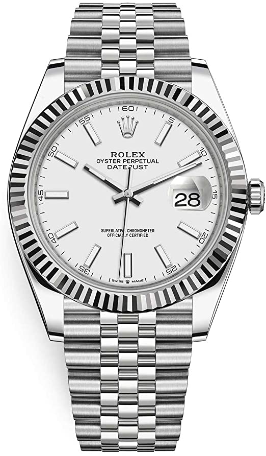 Selfika™ Men's Datejust 41 White Dial Jubilee Watch 126334