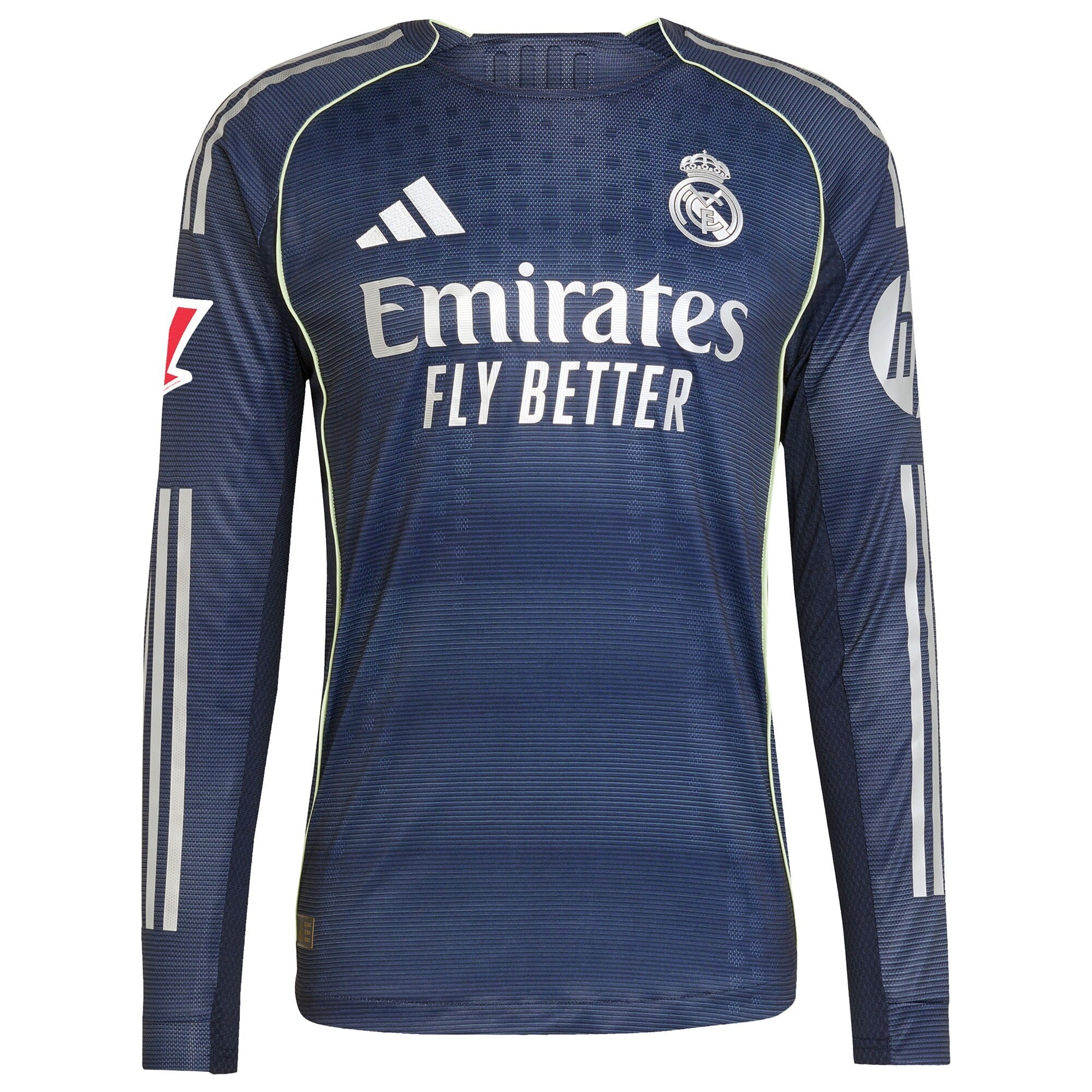 Real Madrid Selfika 2025/26 Away Long Sleeve Custom Jersey - Blue
