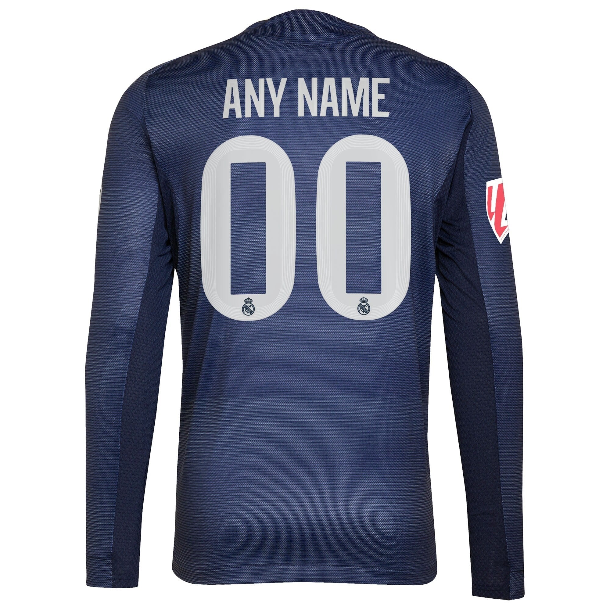 Real Madrid Selfika 2025/26 Away Long Sleeve Custom Jersey - Blue