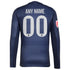 Real Madrid adidas 2025/26 Away Long Sleeve Custom Jersey - Blue