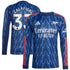 Riccardo Calafiori Arsenal Selfika 2025/26 Away Long Sleeve Player Jersey - Blue