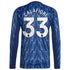 Riccardo Calafiori Arsenal Selfika 2025/26 Away Long Sleeve Player Jersey - Blue