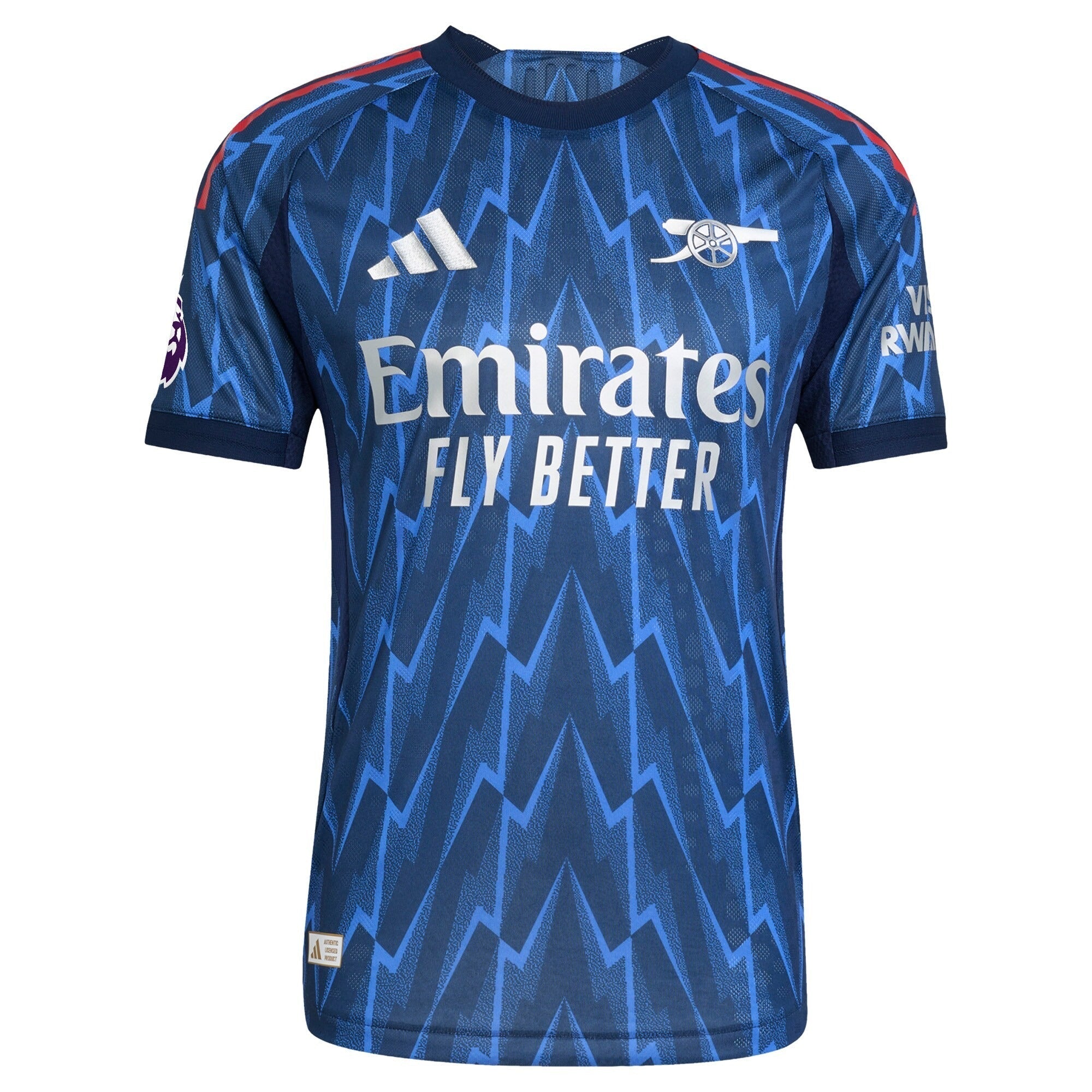 Riccardo Calafiori Arsenal Selfika 2025/26 Away Player Jersey - Blue