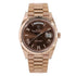 Selfika™ Men's Day-Date Automatic Watch Chocolate Dial 1.6 in