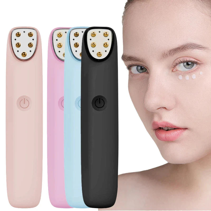 miitina Electric RF EMS Eye Massager Pen – Red Light, Vibration, USB Rechargeable Anti-Wrinkle Appearance