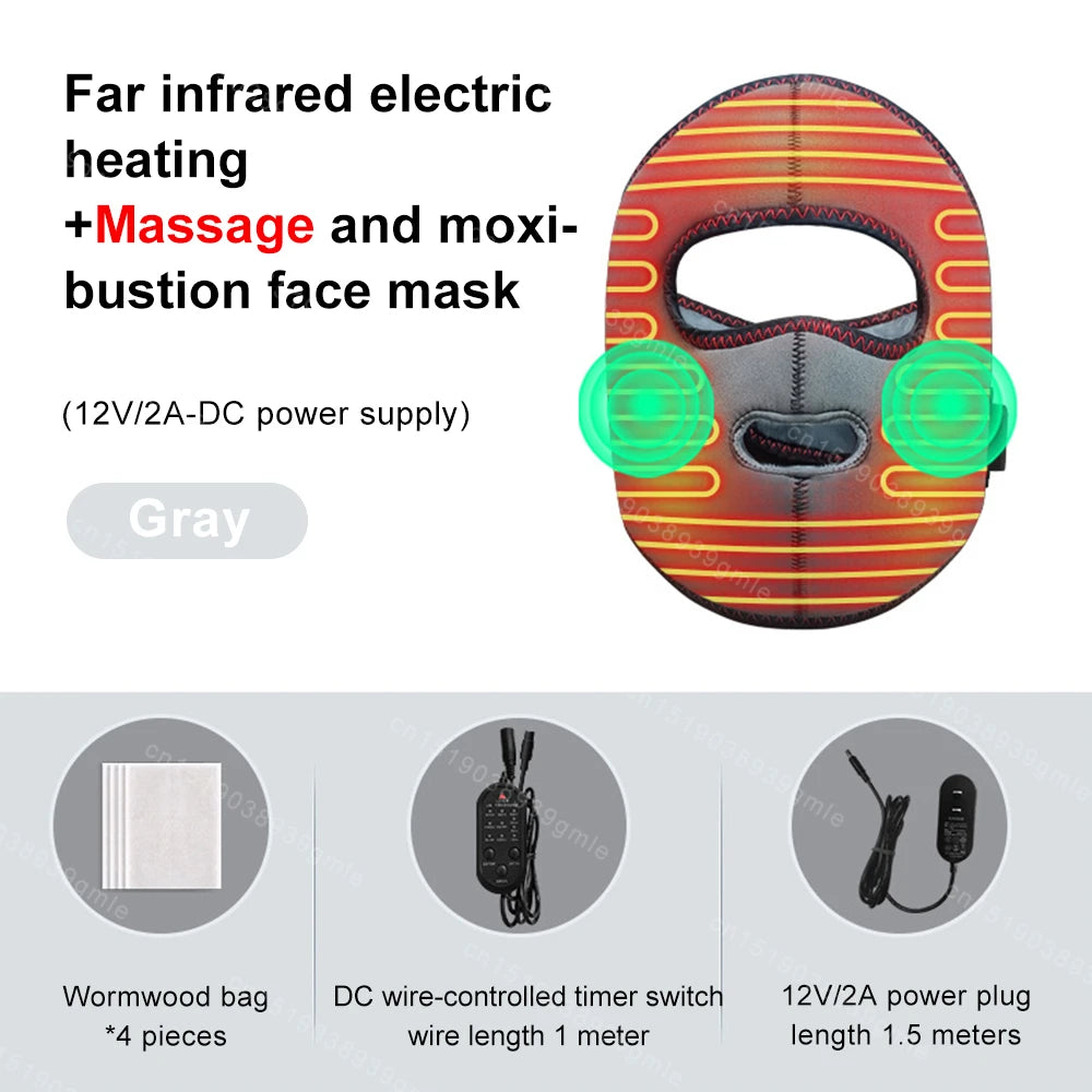 Electric Thermal Facial Recovery Mask with Hot Compress and Moxibustion Therapy