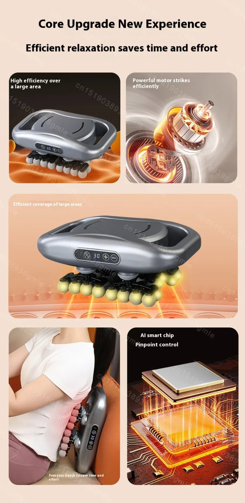 Selfika™ Professional Muscle Massage Gun – 9 Modes Deep Tissue Percussion Massager for Full Body Recovery
