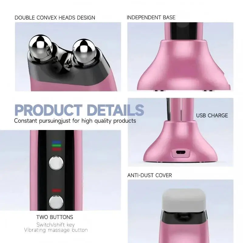 WEILIXUN EMS Microcurrent and Vibration Eye Massager – Skin Tightening Appearance and Eyebrow Lift Beauty Tool