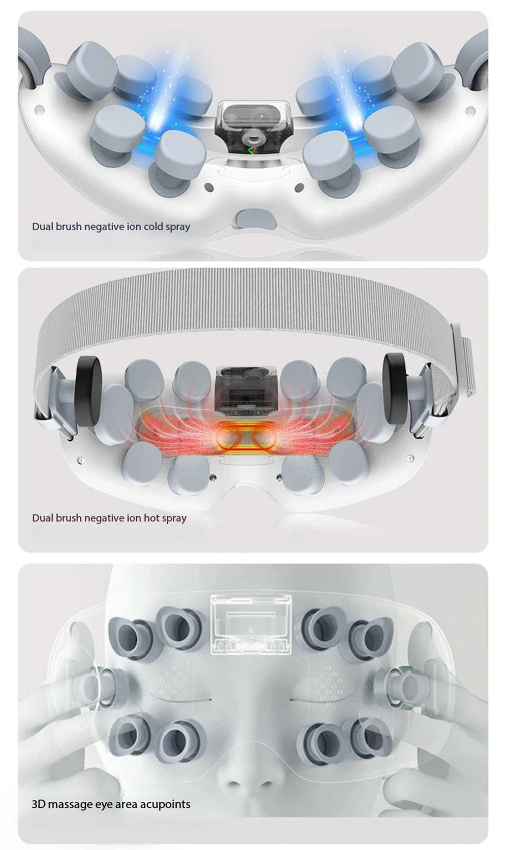 vilnason Advanced Nebulization Eye Massager – Hot and Cold Mist, Vibration, Bluetooth Music Relaxation Device