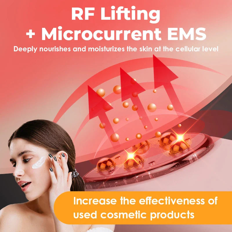 miitina Electric RF EMS Eye Massager Pen – Red Light, Vibration, USB Rechargeable Anti-Wrinkle Appearance