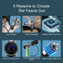 Selfika™ Portable LED Touch Screen Fascia Gun – Deep Tissue Percussion Massager with 4 Replaceable Heads for Muscle Recovery