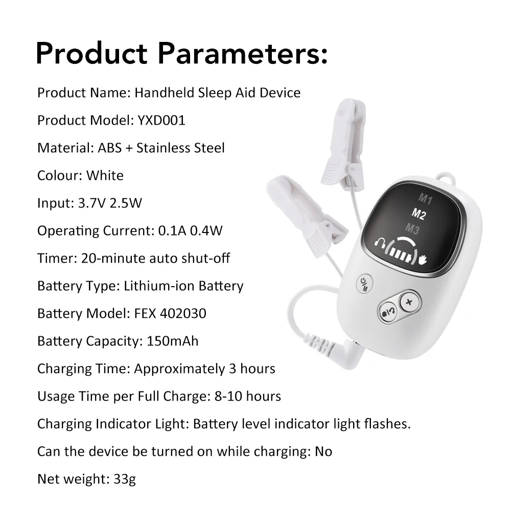 Hailicare CES Microcurrent Ear Clip Device – Relaxation Aid for Calming Sensation and Restful Sleep