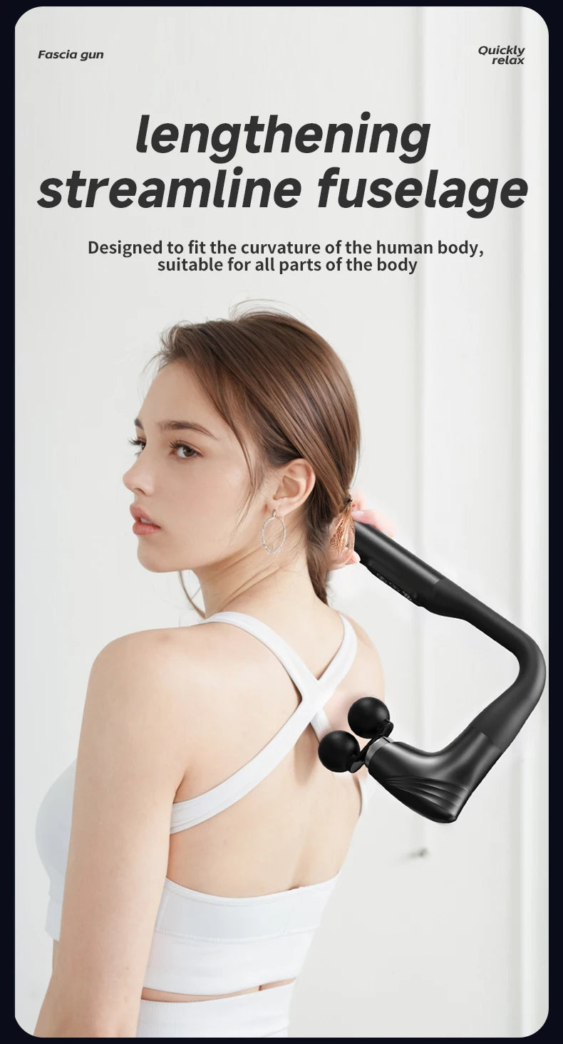 Selfika™ Electric Portable Fascial Massage Gun – Handheld Percussion Massager for Upper & Lower Back Muscle Relaxation