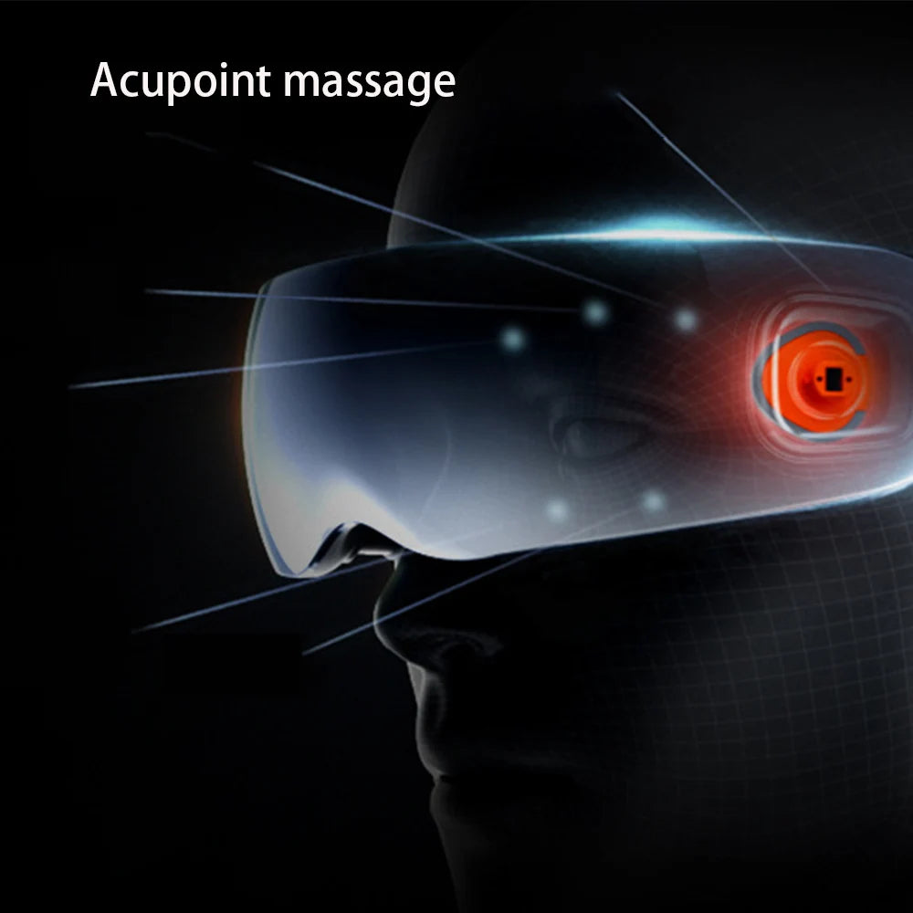 Electronic Eye Massage Instrument with 12 Vibration Heads for Face and Eye Relaxation