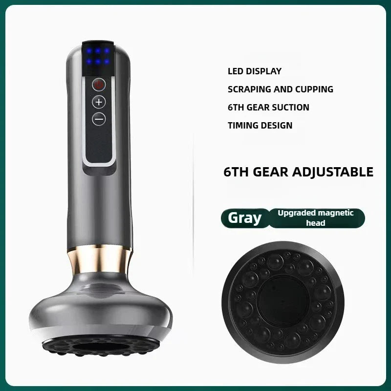 KEMOKO Electric Cupping & Gua Sha Massager – Vacuum Suction, Infrared Heat, 12-Level Adjustable