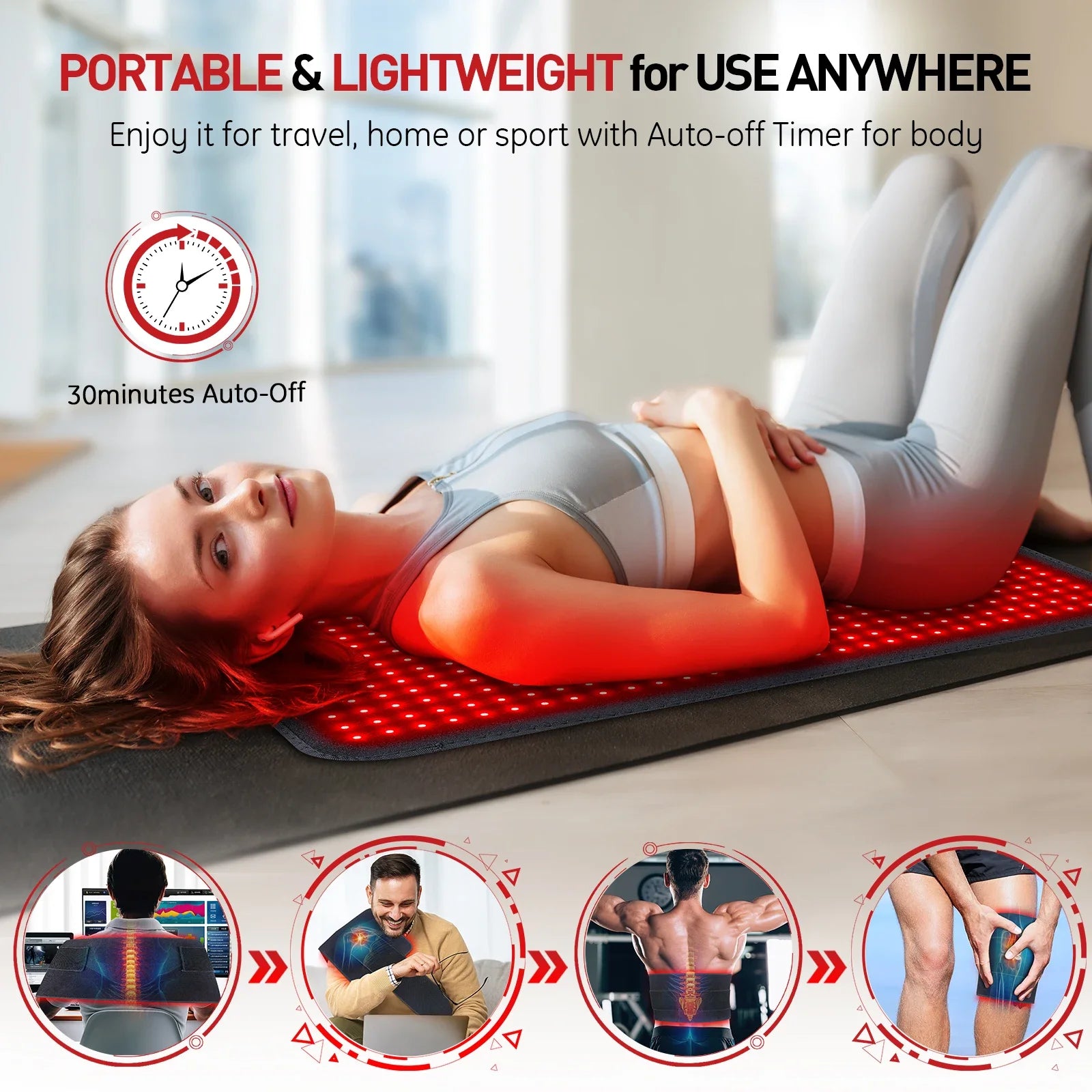 Selfika™ Red Light Therapy Heating Pad for Body Pain Relief