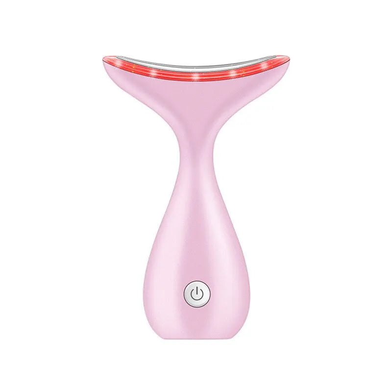 miqmi EMS Microcurrent LED Neck & Face Beauty Instrument – Anti-Wrinkle Appearance, Rechargeable Massager