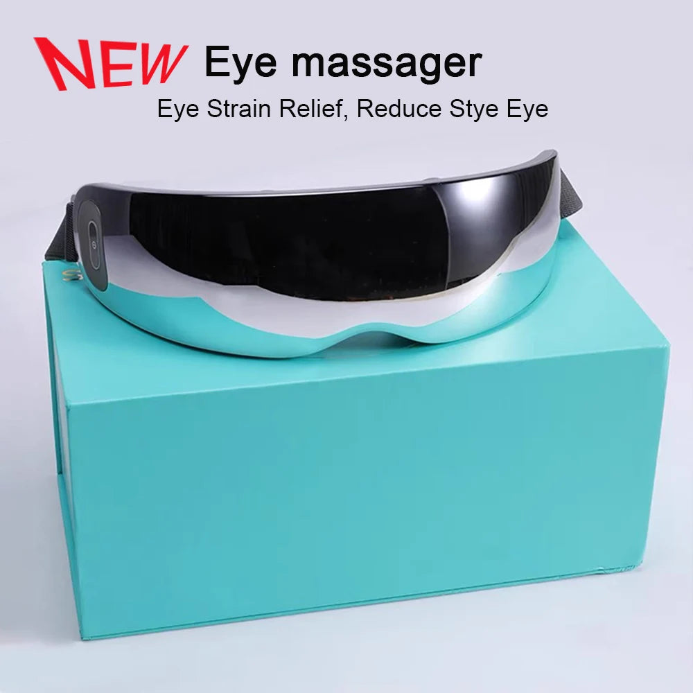 Electronic Eye Massage Instrument with 12 Vibration Heads for Face and Eye Relaxation