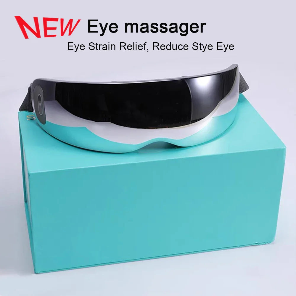 Electronic Eye Massage Instrument with 12 Vibration Heads for Face and Eye Relaxation