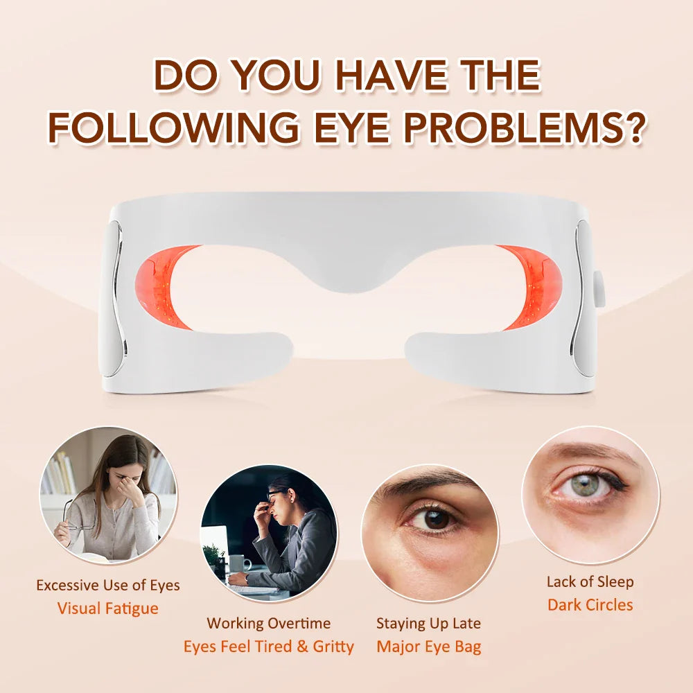 DearBeauty 3D Vibration Eye Massager with LED Light Therapy and 3 Relaxation Modes