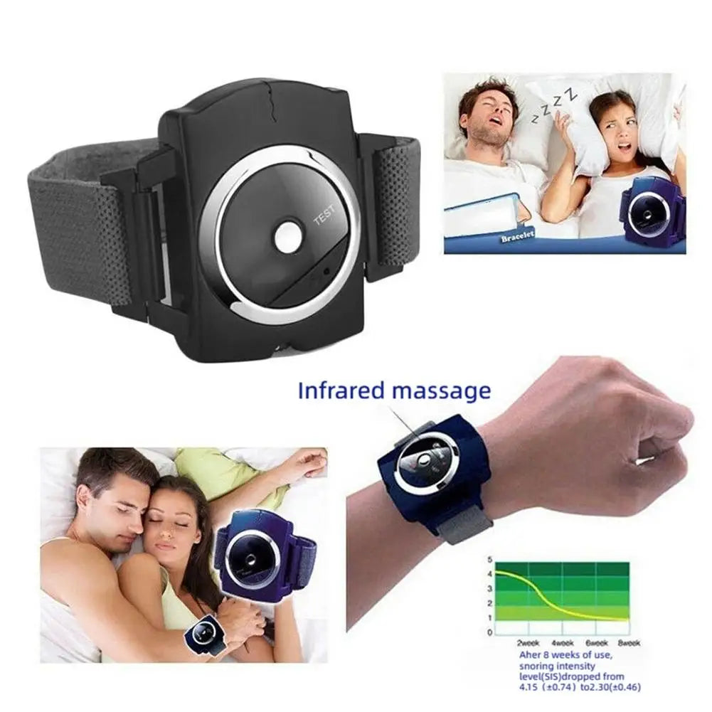 Electronic Pulse Anti-Snoring Wristband Watch – Sleep Aid for Reduced Snoring Perception