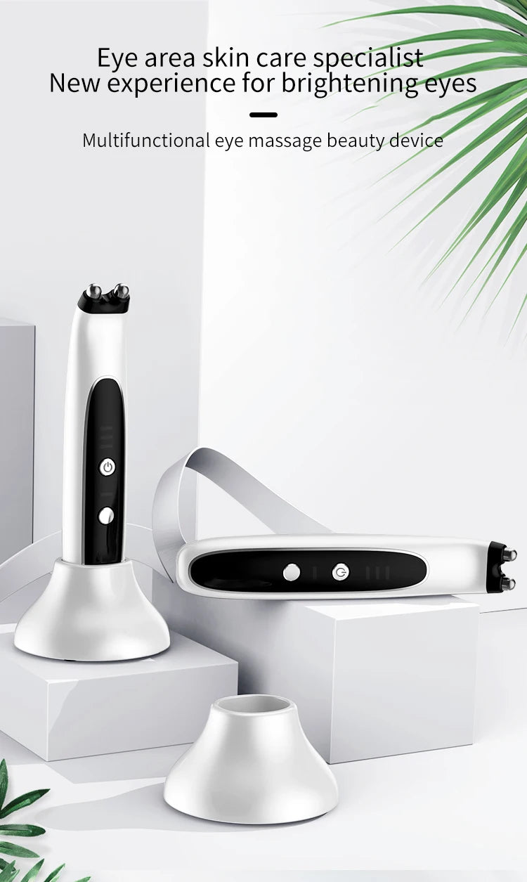 WEILIXUN EMS Microcurrent and Vibration Eye Massager – Skin Tightening Appearance and Eyebrow Lift Beauty Tool
