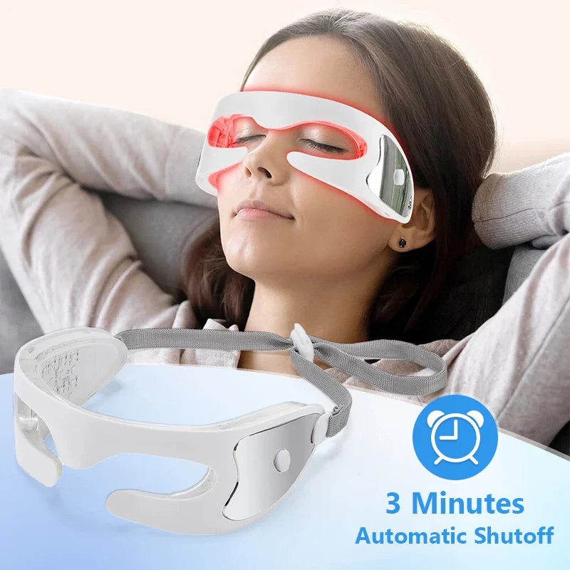 KEMOKO Electric Eye Massager Glasses – LED Light, Vibration, Fatigue Relief, Dark Circle Appearance