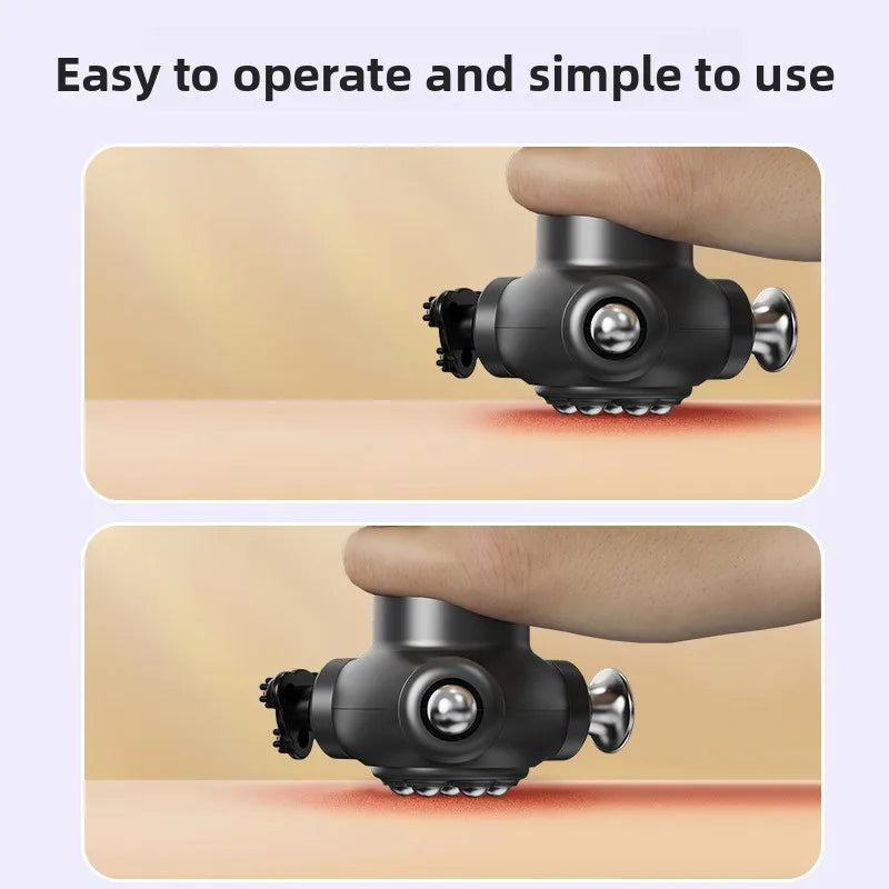 Selfika™ 3-Head Multifunctional Fascia Gun – Magnetic Bead Abdominal & Full Body Massager with 5-Speed Frequency Conversion