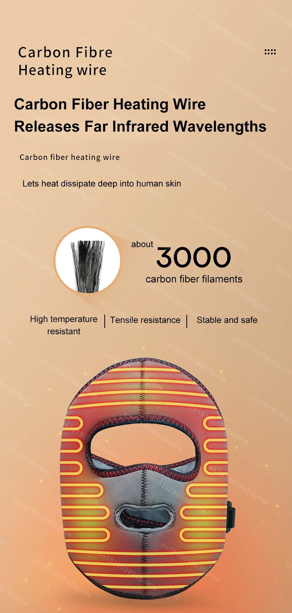 Electric Thermal Facial Recovery Mask with Hot Compress and Moxibustion Therapy