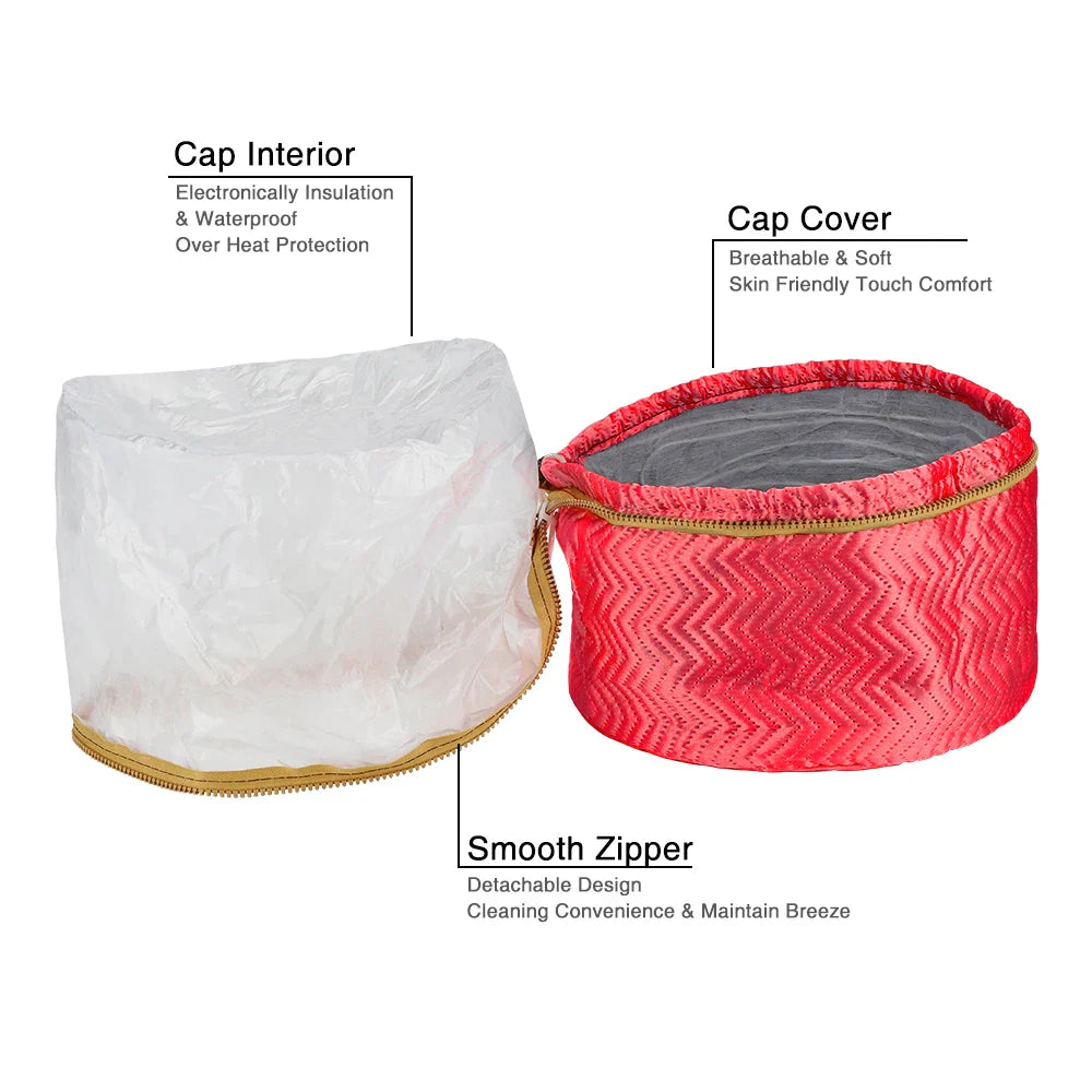 MIHJUSFDH Thermal Treatment Heating Electric Hair Cap – Adjustable Steamer Mask, Oil Cap, Home Hair Care