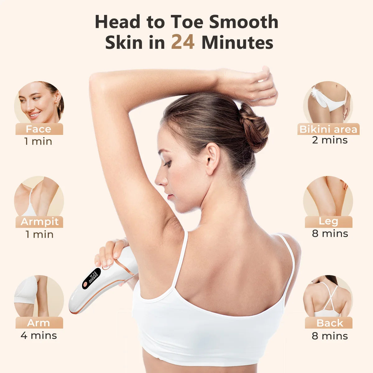 Selfika™ IPL Epilator 999000 Flashes Hair Removal Device