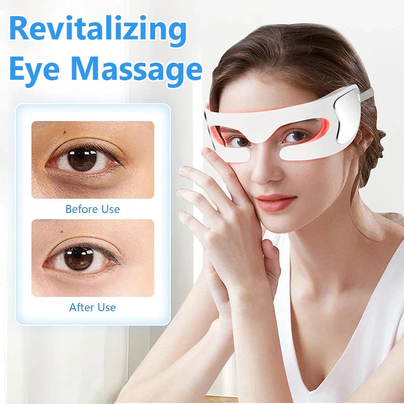 KEMOKO Electric Eye Massager Glasses – LED Light, Vibration, Fatigue Relief, Dark Circle Appearance