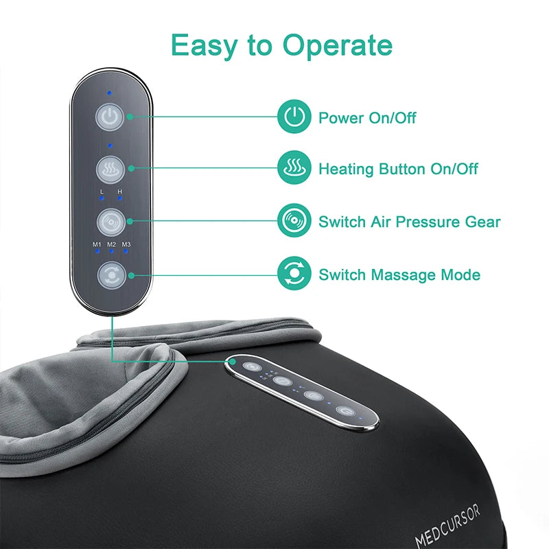 Selfika Fully Wrapped Electric Shiatsu Foot Massager with Heat & Deep-Kneading Rollers