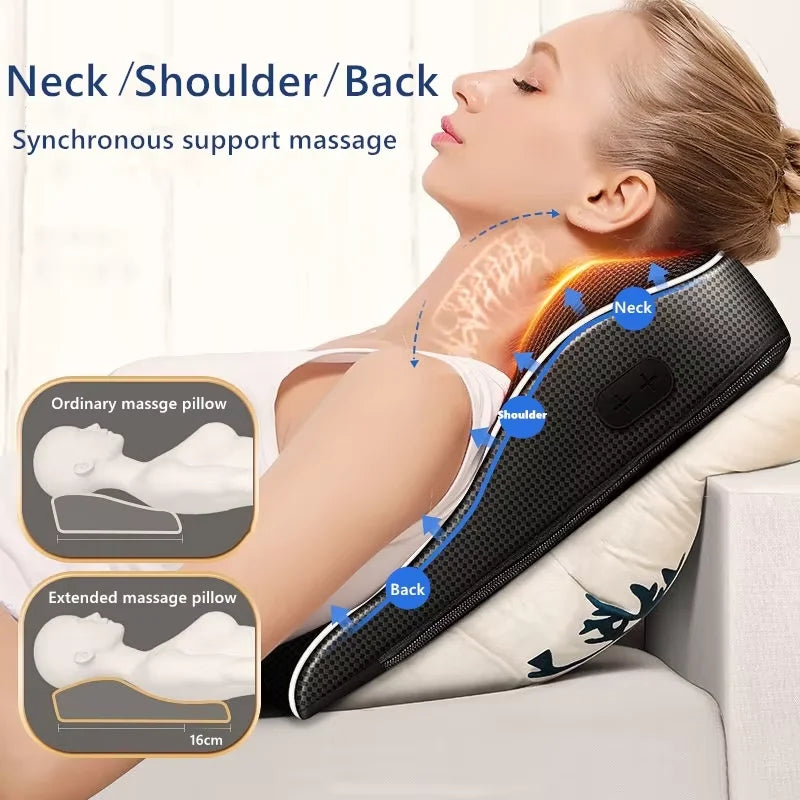 Selfika Intelligent 20-Node Deep Tissue Massage Pillow with Airbag Support & Heat